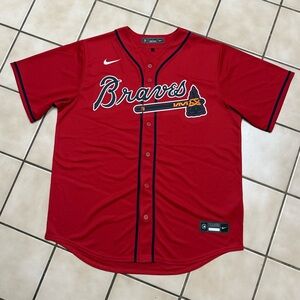 NEW MLB Nike Red Atlanta Braves Athletic Jersey